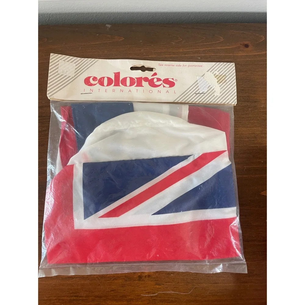 Vintage Colores International Union Jack Windsocks Set of 2 Made in USA New